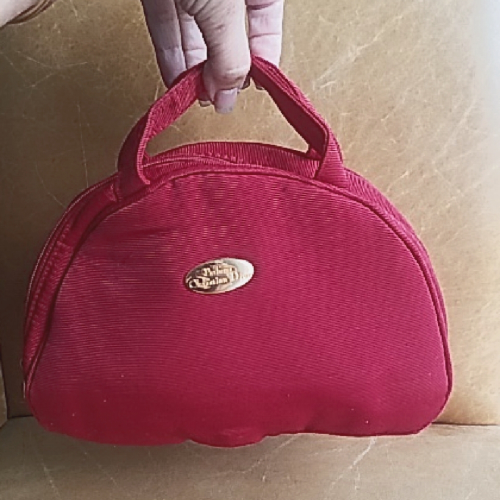 Christian Dior Vintage Red Handbag Cosmetic Bag